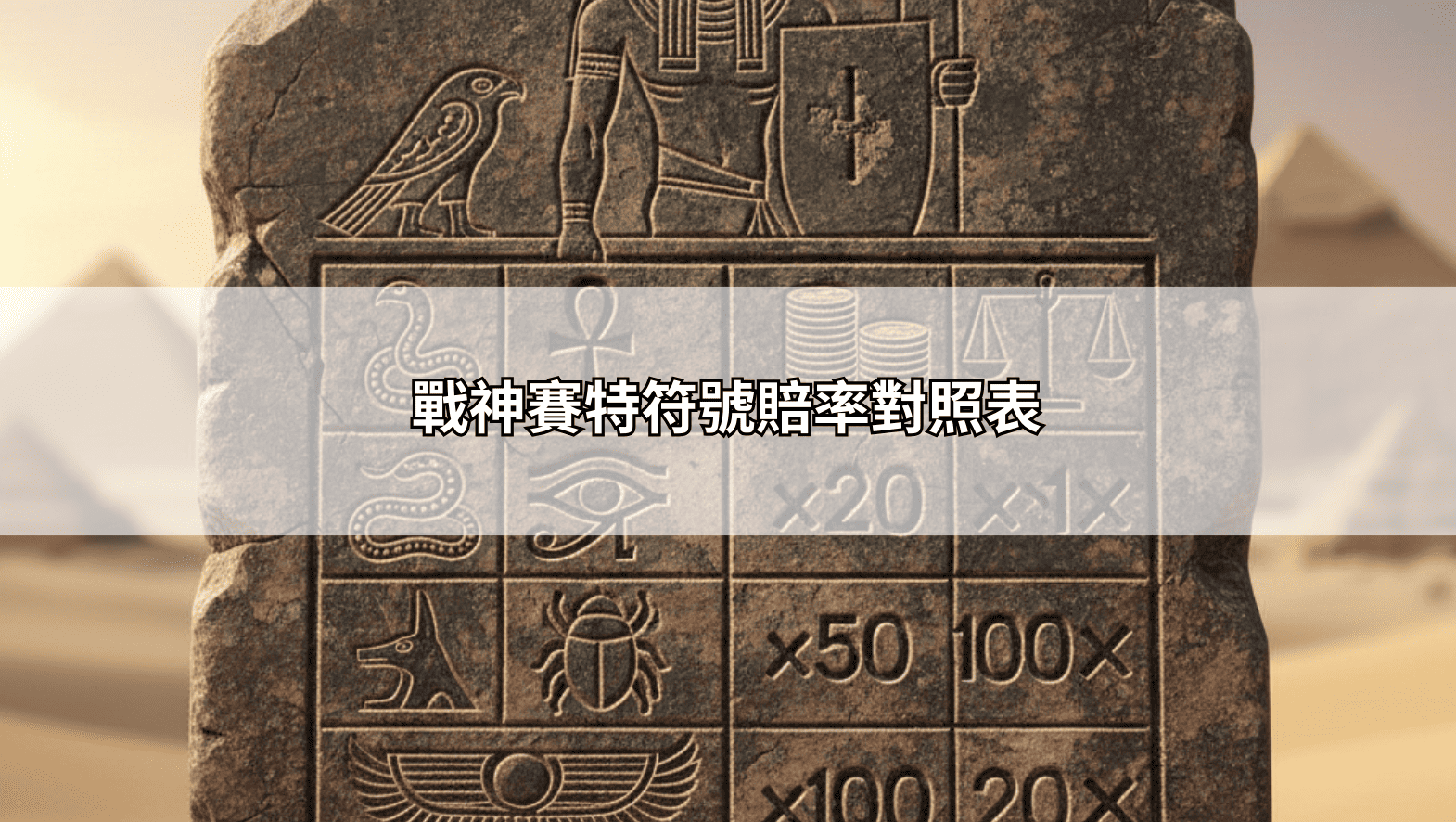 戰神賽特符號賠率對照表