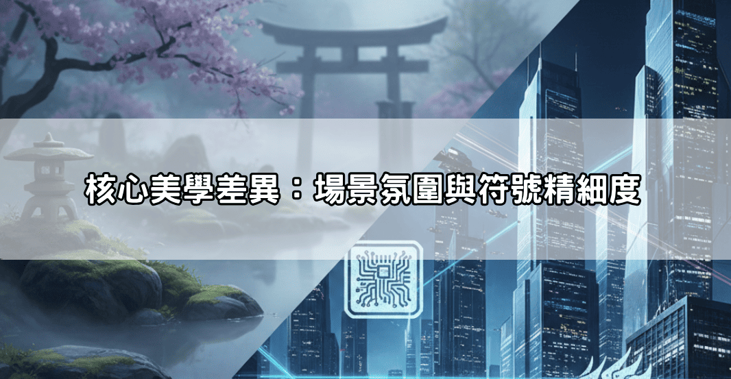 核心美學差異:場景氛圍與符號精細度